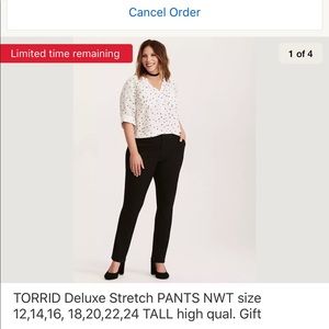 Torrid tall stretch pants new ,size from 12 to 24